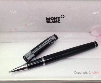 AAA Replica Montblanc Black precious resin Rollerball Pen Writers Edition Copy
